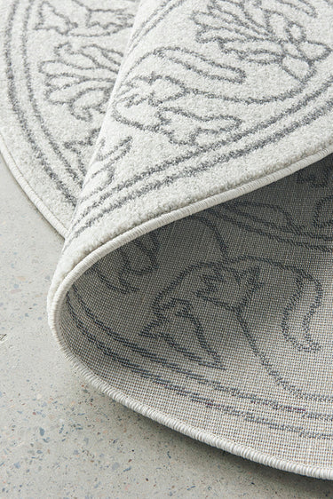 Bjorn Paradise Grey Two-Tone Modern Round Rug